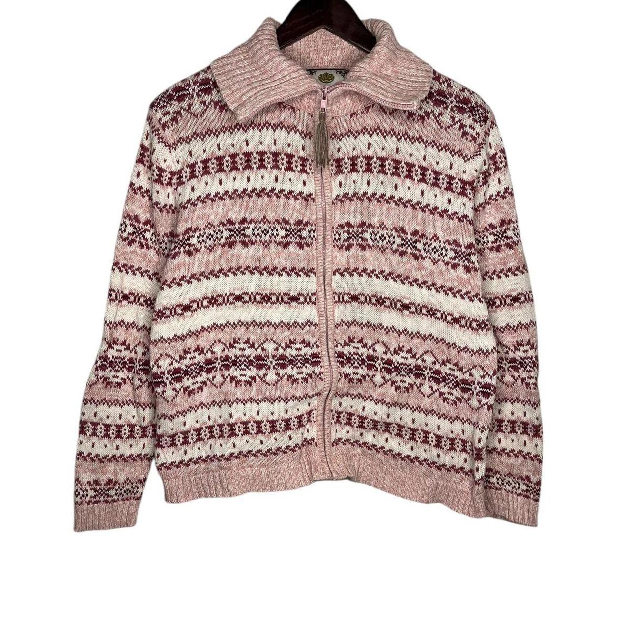 1990s Fair Isle Zip Cardigan
